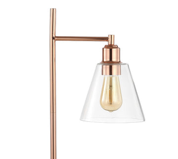 Lorena 22.25" Modern Glam Metal/Marble LED Table Lamp - JONATHAN Y